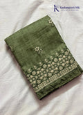 Sage Olive Green Heavy Chikankari Salwar Set with Batik Printed Dupatta