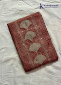 Dusty Rose Sequins Embroidered Salwar Material with Elegant Appliqué Panel
