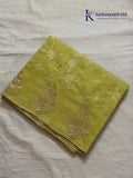 Elegant Lime Green Kota Silk Saree with Paithani Border