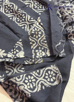 Mustard Yellow Folk Art Embroidered Salwar Set with Batik Printed Dupatta