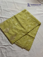 Elegant Lime Green Kota Silk Saree with Paithani Border