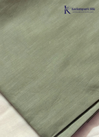 Sage Green Printed Salwar Material with Crochet Lace & Pearl Button Detailing