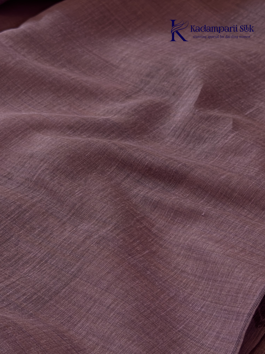 Kadamparii Silk lavender khadi cotton saree with delicate woven traditional motifs, intricate ethnic border design, soft breathable fabric, elegant minimal style, and comfortable everyday ethnic wear.