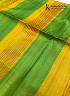 The Feathered Symphony  Digital Avian Print Tussar Silk Saree with Zari Border