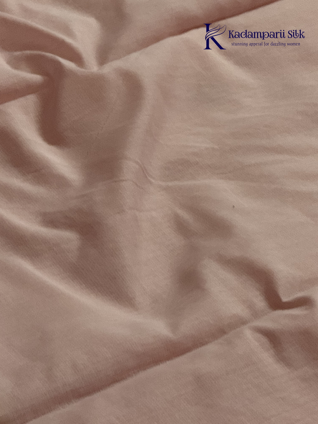 Blush pink super net saree with delicate multicolor floral embroidery, soft textured weave, lightweight sheer fabric, elegant feminine detailing, and graceful modern drape by Kadamparii Silk.