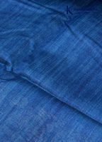 Soft Tussar Silk Saree with Plain Body & Artistic Tribal Print Border and Pallu