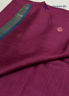 Royal Horizon Deep Plum & Midnight Blue Zari Striped Silk Saree