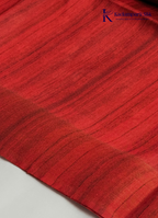 Crimson Heritage Deep Maroon & Crimson Red Floral Block Print Tussar  Silk Saree