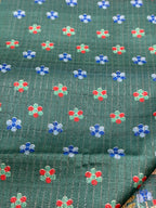 Deep Forest Green & Gold Elephant Kalamkari Saree