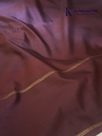 Kadamparii Silk royal wine semi soft silk checked saree with golden zari border, traditional woven pallu, and tassel detailing.