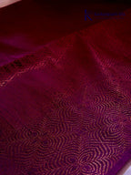 Kadamparii Silk emerald green jute mixed semi soft silk saree with magenta zari woven border, tassels, and gold zari motifs displayed on white background